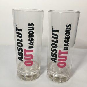 Absolut OUTrageous Light-Up Drinking Glasses S/2